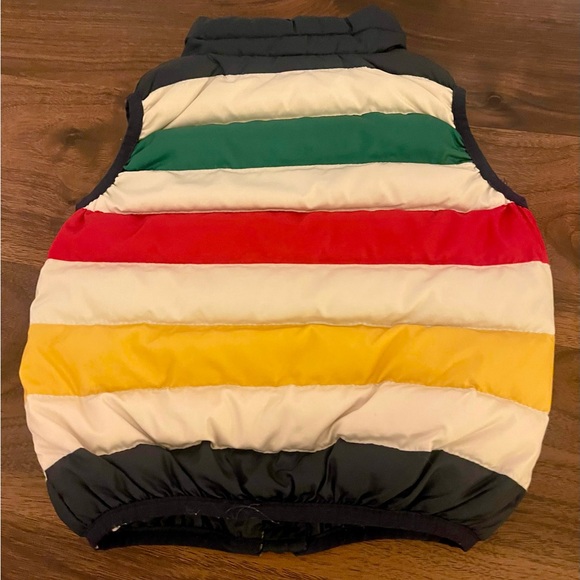 VGUC HBC Stripes Size 2T Washable Duck Down Filled Puffer Vest - Picture 2 of 8